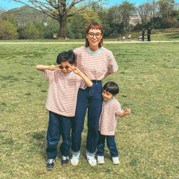 親子でおそろいコーデ 2