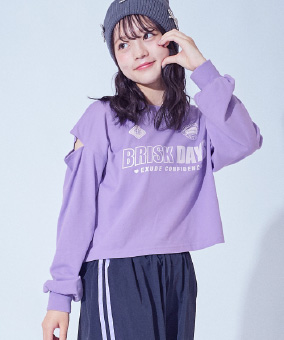 【chum】えらべる プリントアソート クロップド丈 長袖Tシャツ