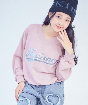 【chum】えらべる プリントアソート クロップド丈 長袖Tシャツ